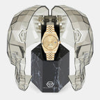 Superlative Women Quartz Champagne Dial Analog Metal Watch PWYFA0425
