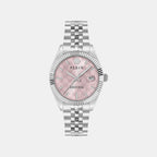 Women Quartz Pink Dial Analog Stainless Steel Watch PWYFA0826