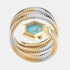 Women Quartz Turquoise Dial Analog Stainless Steel Watch PWZAA0725