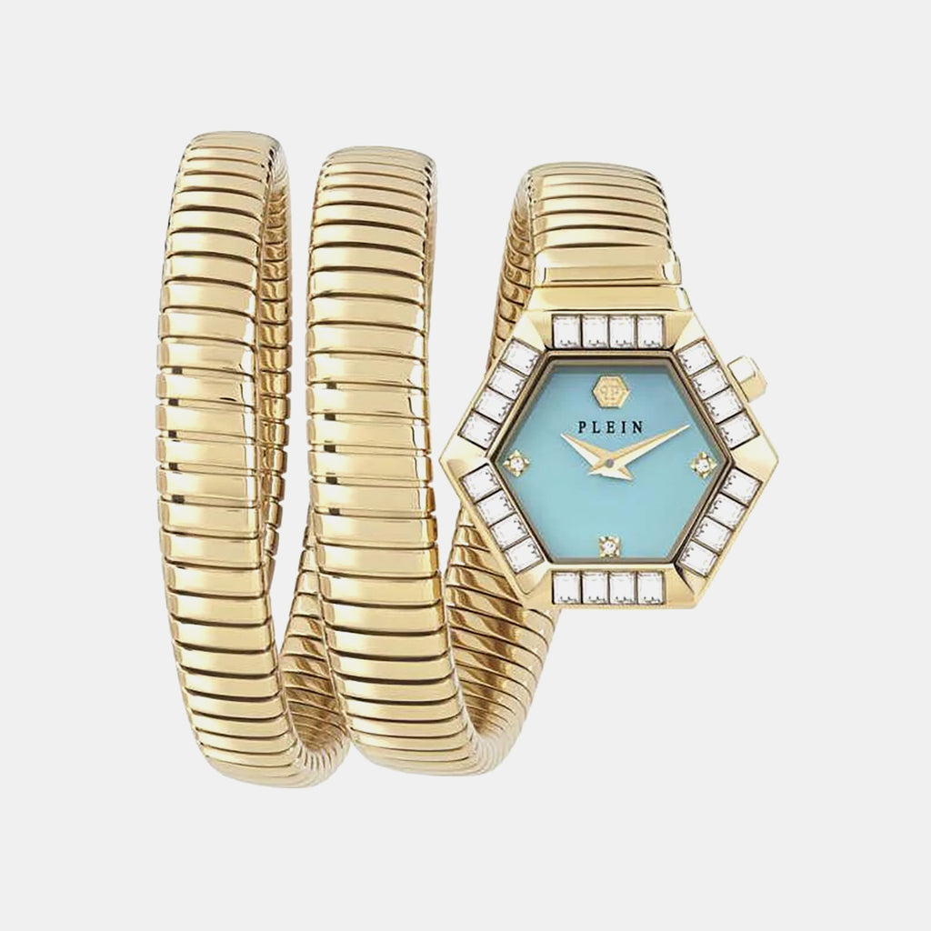 Women Quartz Turquoise Dial Analog Stainless Steel Watch PWZAA0825