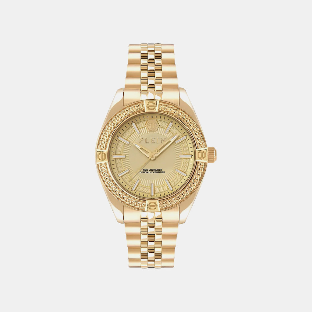 Men Quartz Champagne Dial Analog Metal Watch PWZFA0325