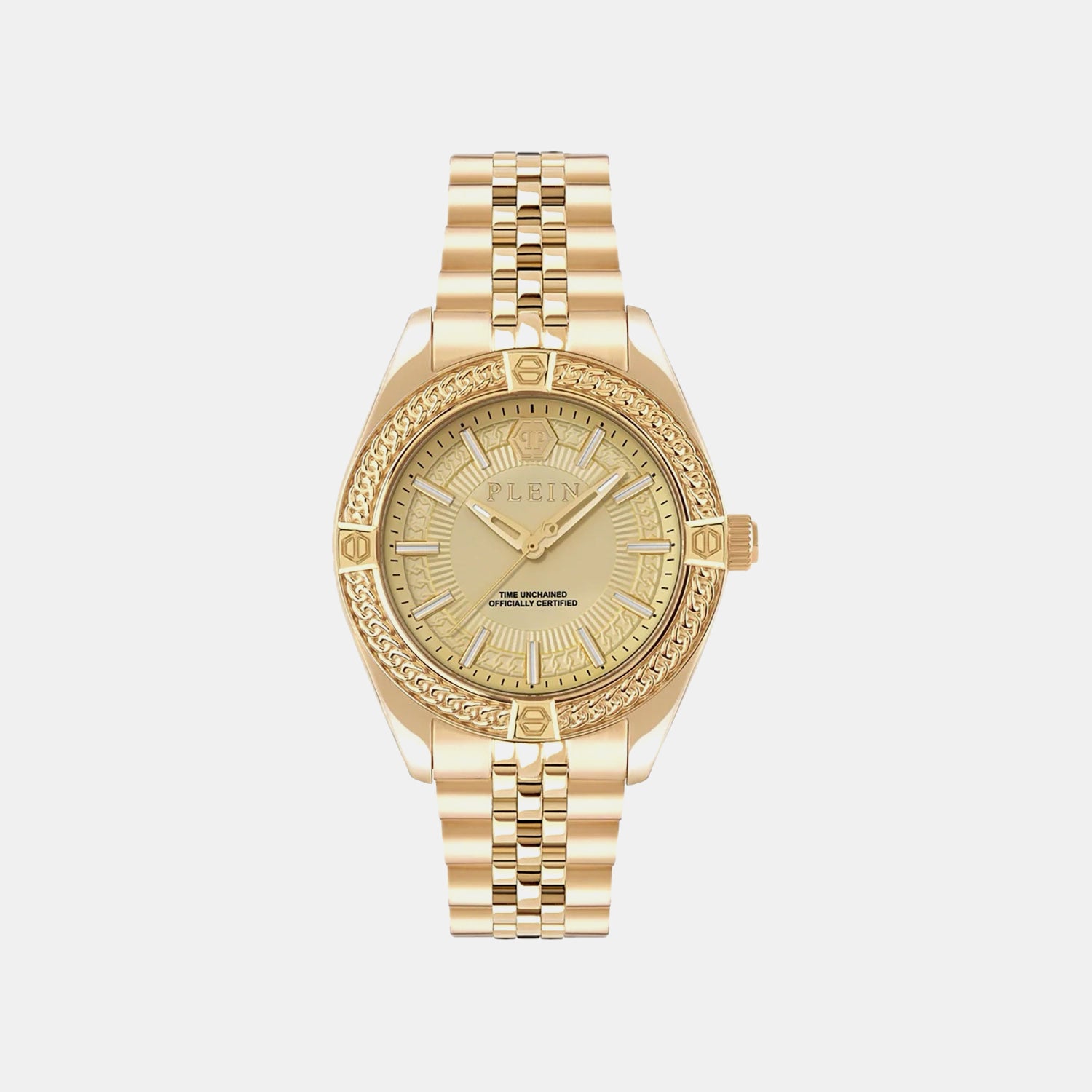 Men Quartz Champagne Dial Analog Metal Watch PWZFA0325