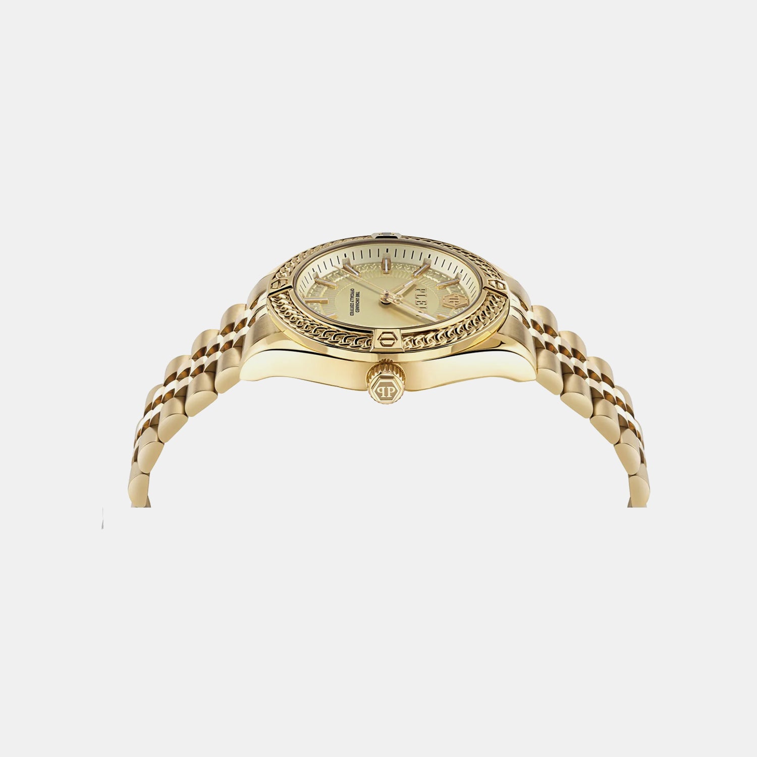 Men Quartz Champagne Dial Analog Metal Watch PWZFA0325