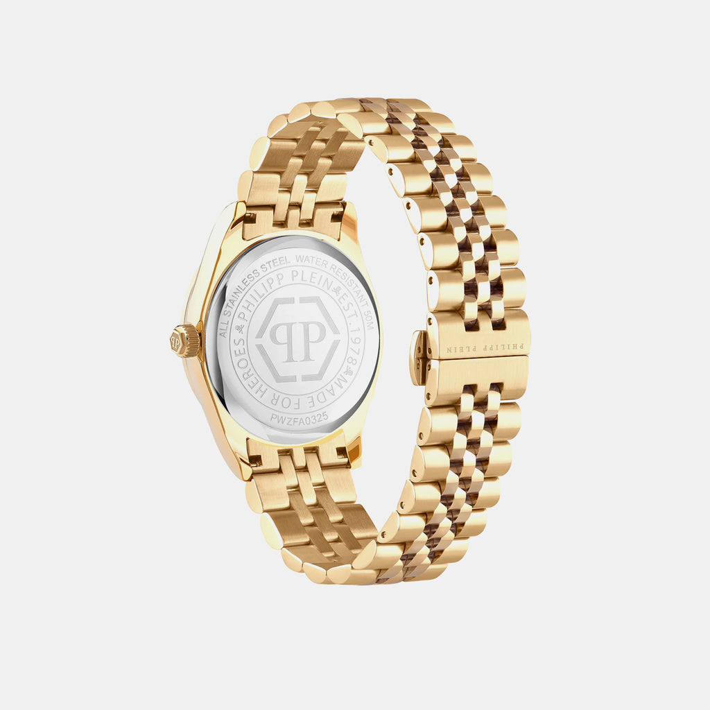 Men Quartz Champagne Dial Analog Metal Watch PWZFA0325