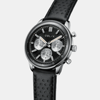 Panda Reverso Men Quartz Two Tone Dial Chronograph Leather Watch