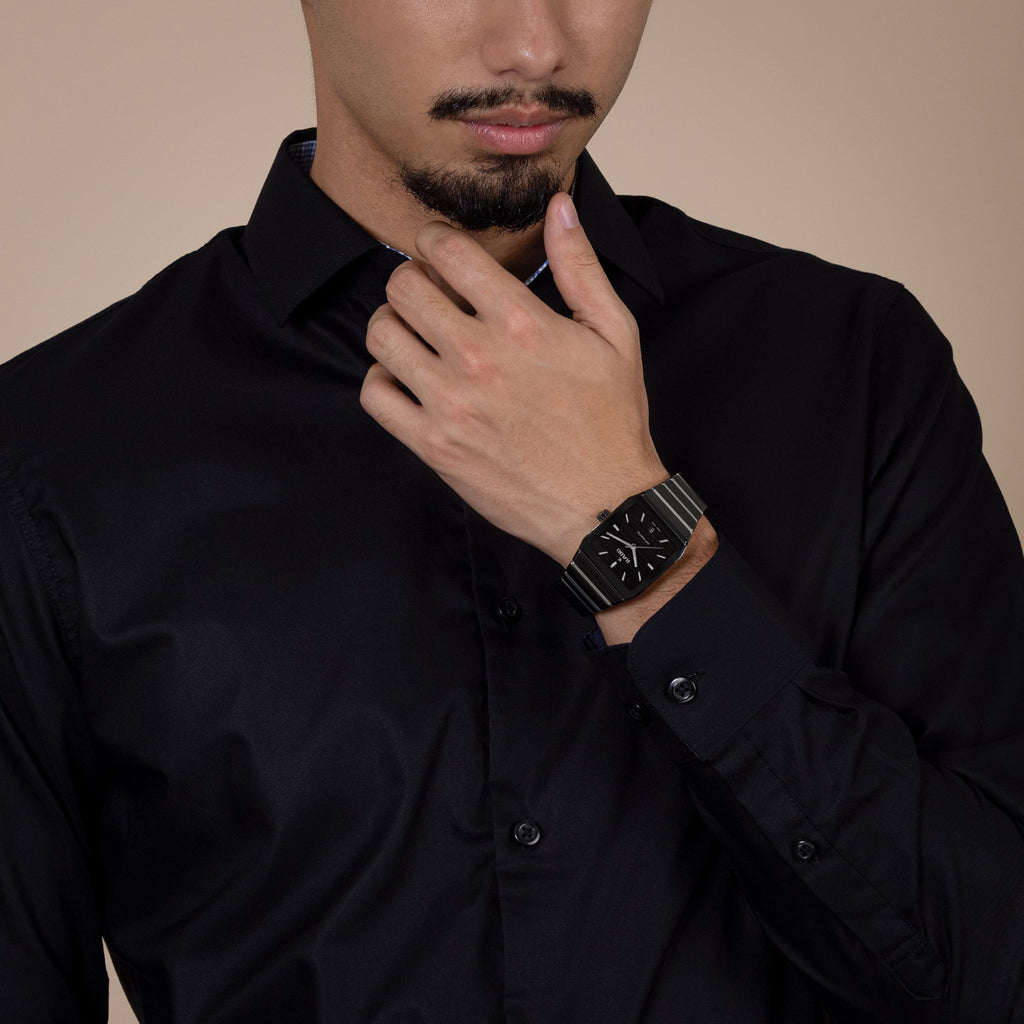 Anatom Unisex Automatic Black Dial Analog Stainless Steel Watch R10201152