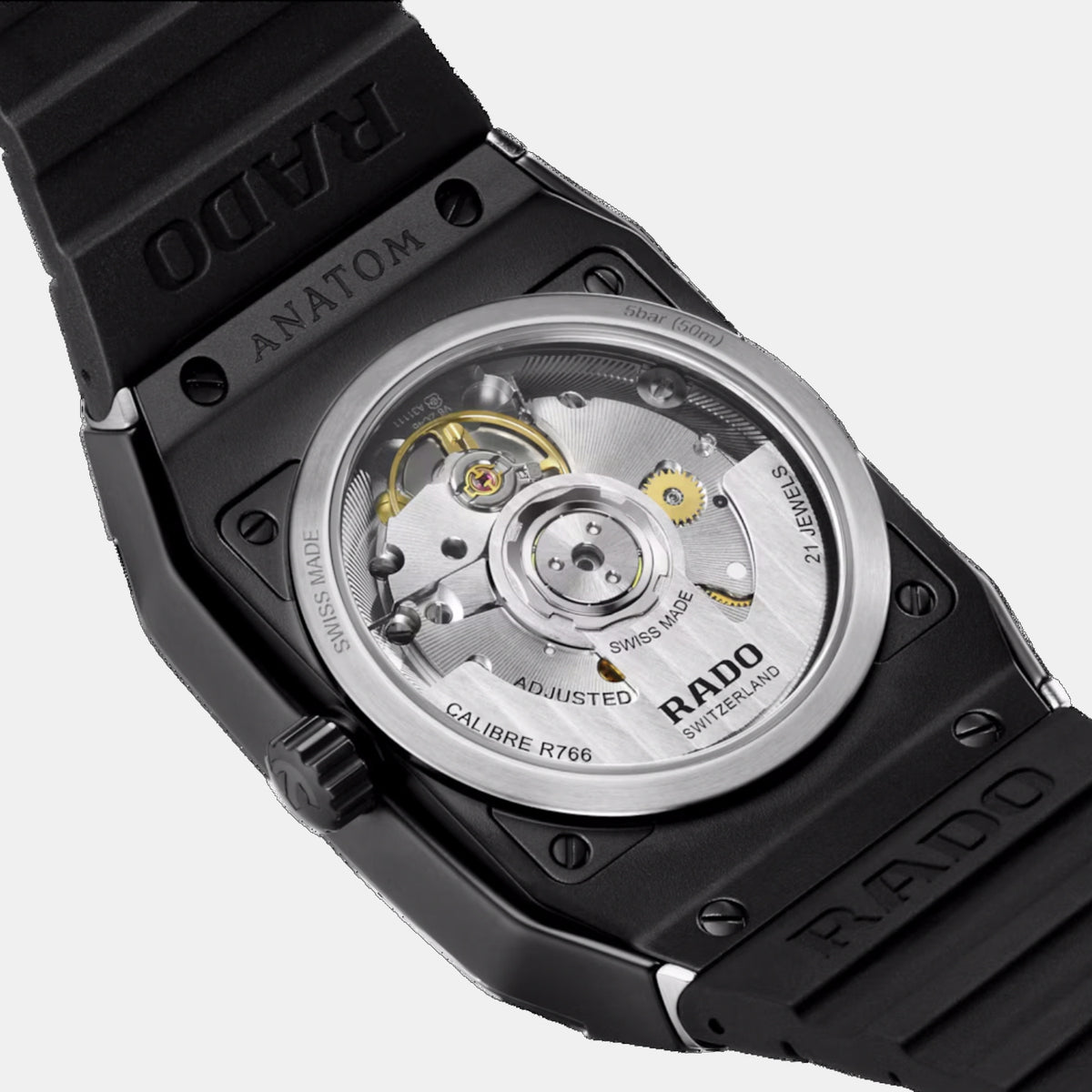Anatom Unisex Automatic Black Dial Analog Rubber Watch R10202309