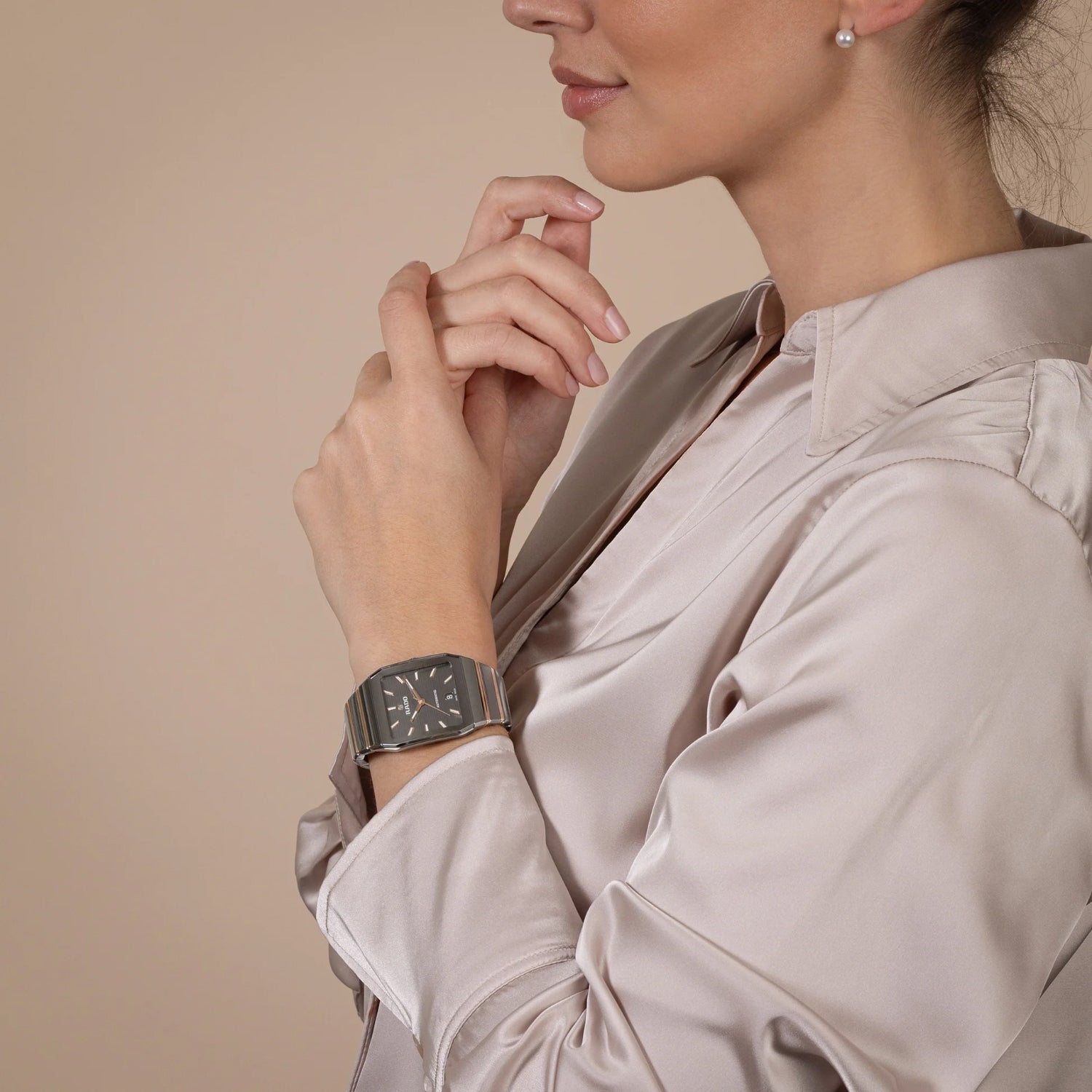 Anatom Unisex Automatic Grey Dial Analog Ceramic Watch R10203102