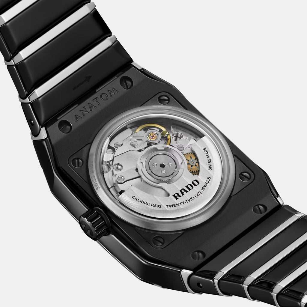 Anatom Men Automatic Black Dial Analog Stainless Steel Watch R10260712