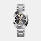 Diastar Men Automatic Black Dial Analog Stainless Steel Watch R12063103