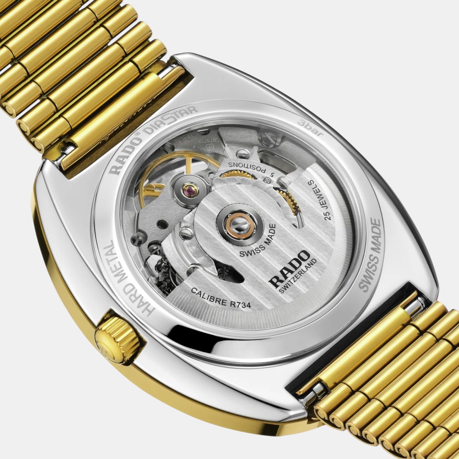 Diastar Unisex Automatic Yellow Dial Analog Stainless Steel Watch R12064263