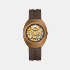 Diastar Men Automatic Brown Dial Analog Rubber Watch R12159309