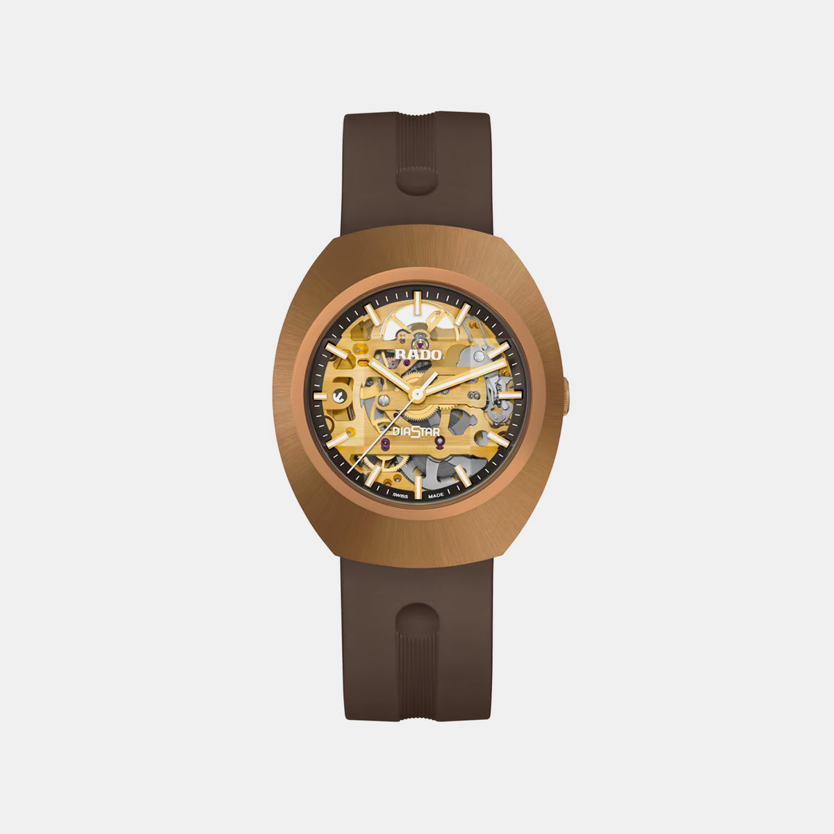 Diastar Men Automatic Brown Dial Analog Rubber Watch R12159309