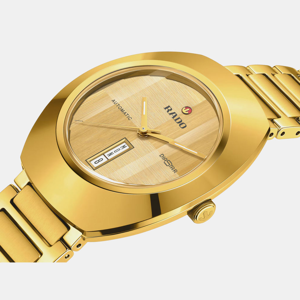 Diastar Unisex Automatic Yellow Dial Analog Stainless Steel Watch R12161253