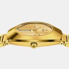 Diastar Unisex Automatic Yellow Dial Analog Stainless Steel Watch R12161253