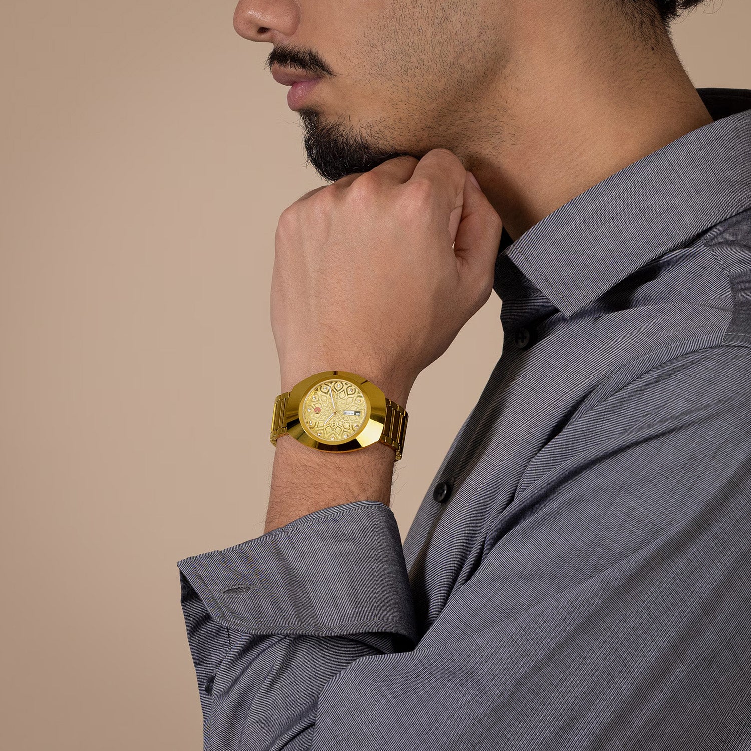 Diastar Unisex Automatic Yellow Dial Analog Stainless Steel Watch R12161633