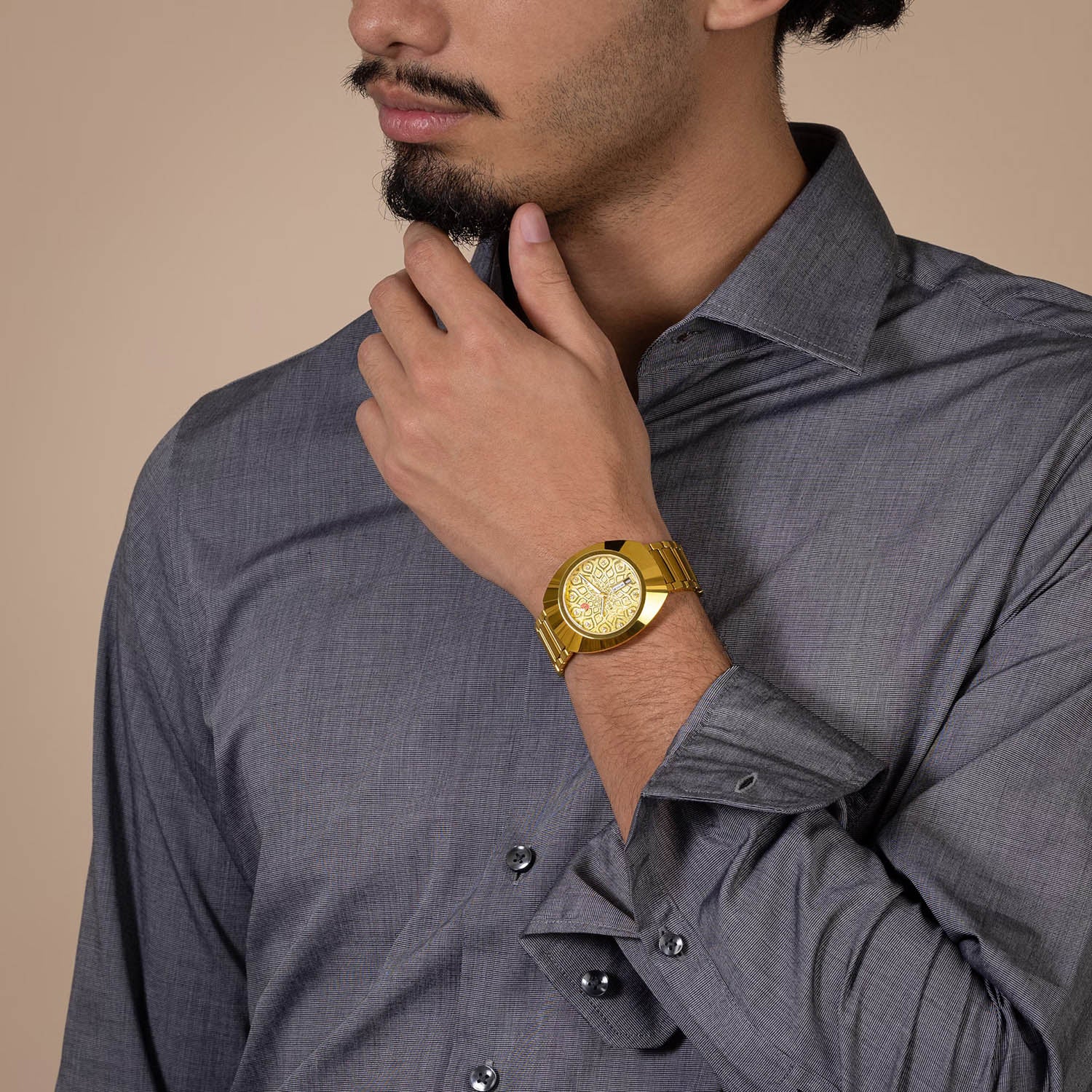 Diastar Unisex Automatic Yellow Dial Analog Stainless Steel Watch R12161633