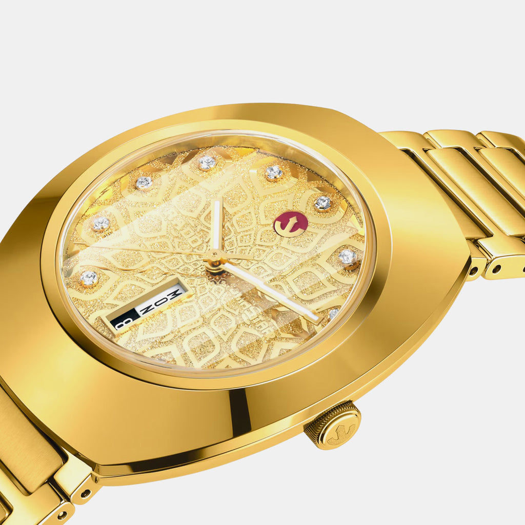 Diastar Unisex Automatic Yellow Dial Analog Stainless Steel Watch R12161633