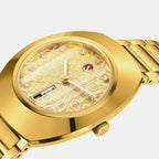 Diastar Unisex Automatic Yellow Dial Analog Stainless Steel Watch R12161633