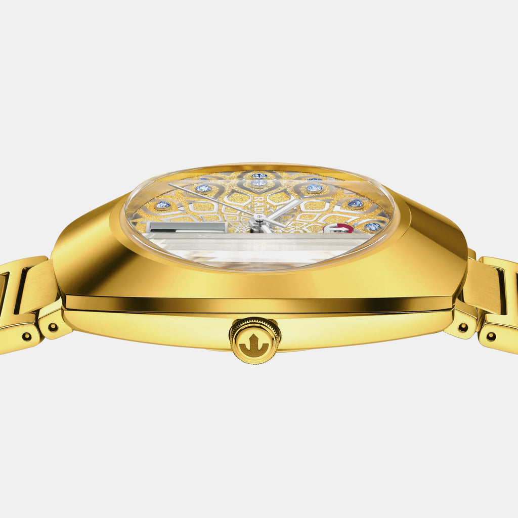 Diastar Unisex Automatic Yellow Dial Analog Stainless Steel Watch R12161643