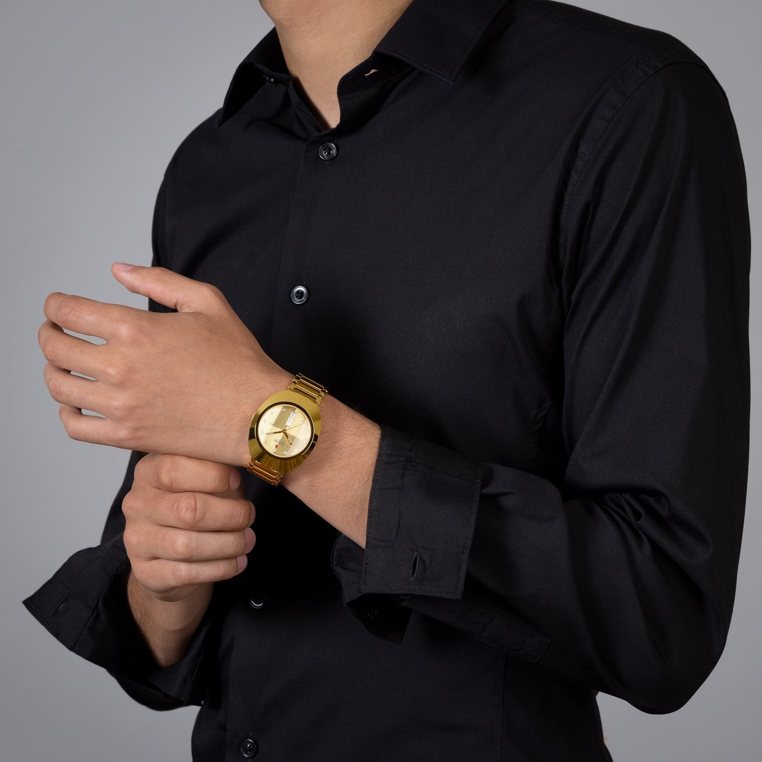 Diastar Unisex Automatic Yellow Dial Analog Stainless Steel Watch R12161733