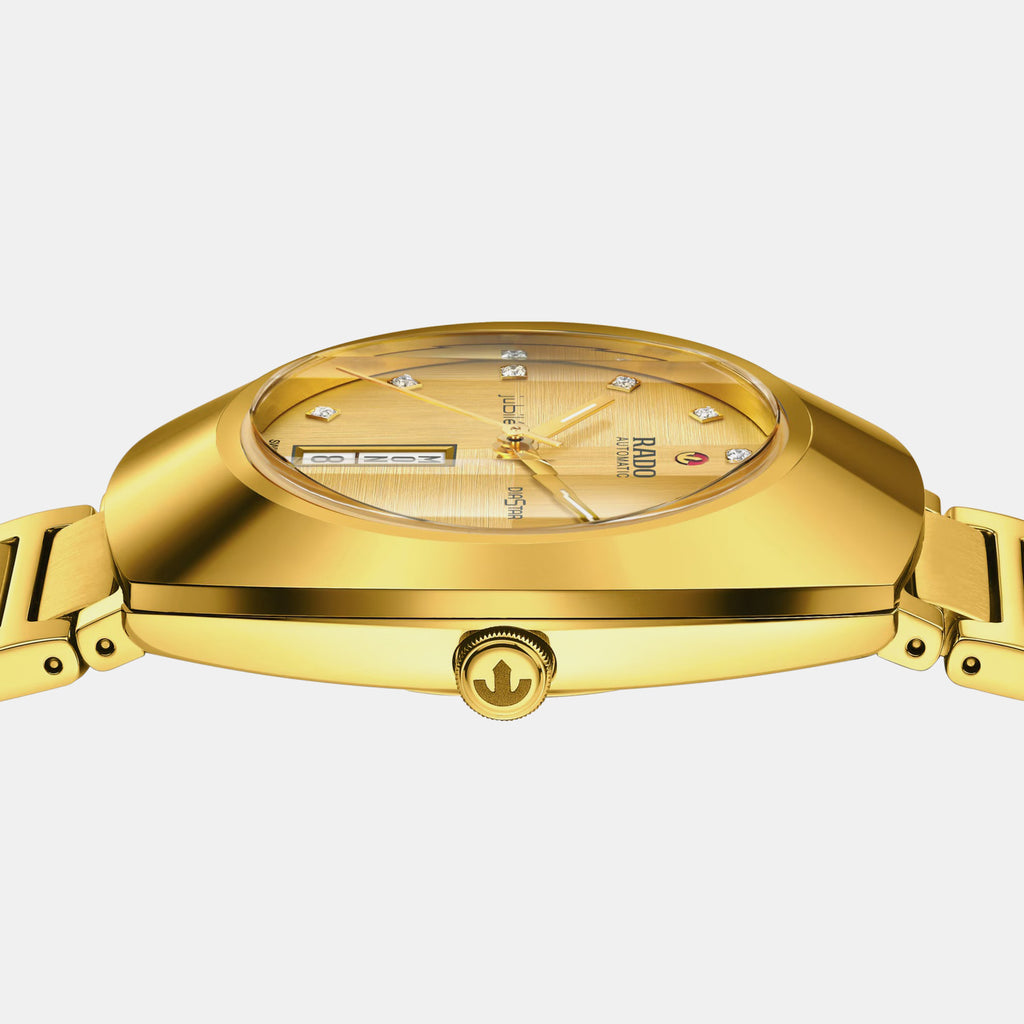 Diastar Unisex Automatic Yellow Dial Analog Stainless Steel Watch R12161733