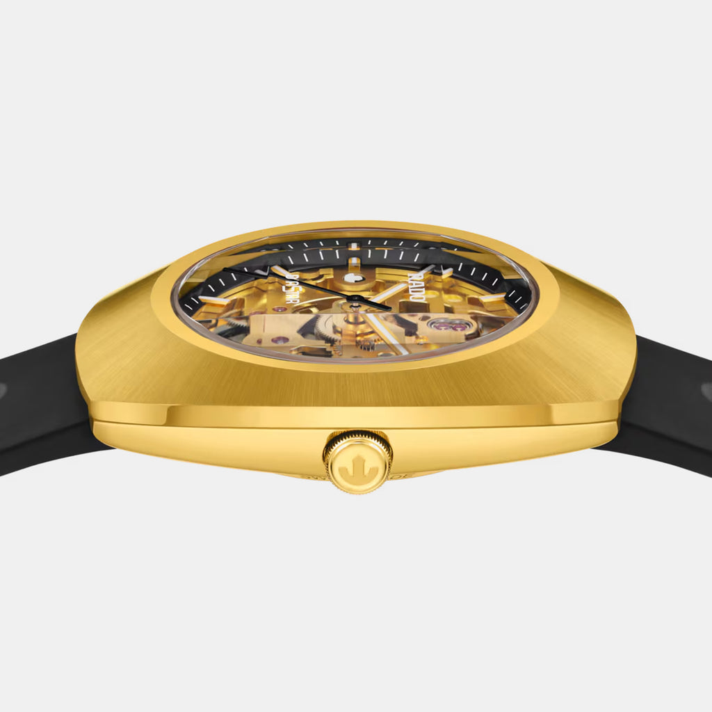 Diastar Men Automatic Gold Dial Analog Rubber Watch R12166159