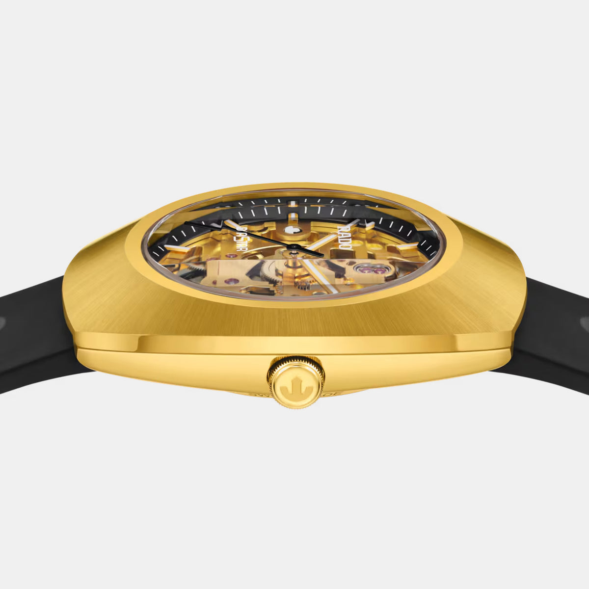 Diastar Men Automatic Gold Dial Analog Rubber Watch R12166159