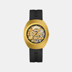 Diastar Men Automatic Gold Dial Analog Rubber Watch R12166159