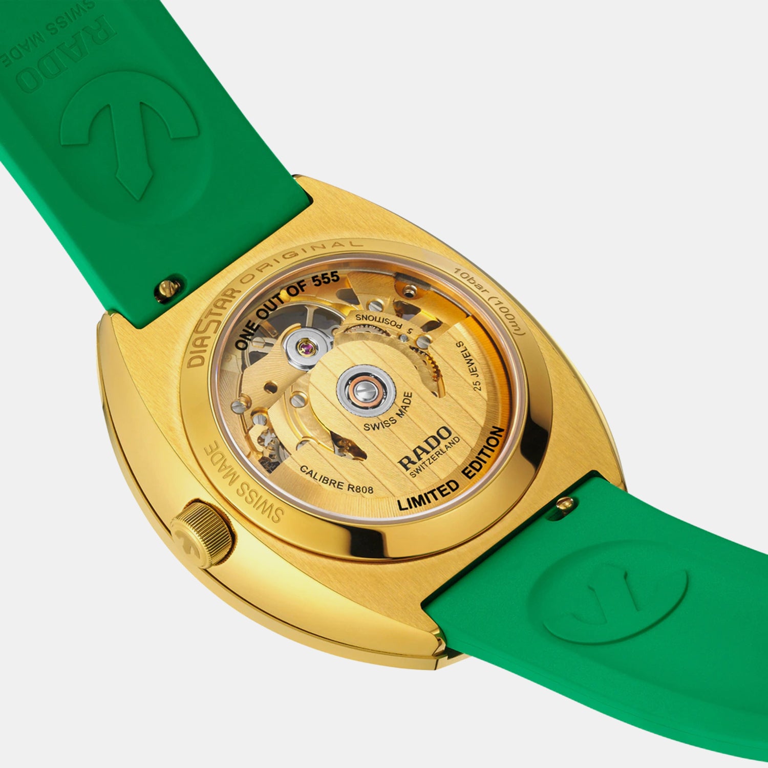 Diastar Original Skeleton Limited Edition Men Automatic Gold Dial Analog Rubber Watch R12166309
