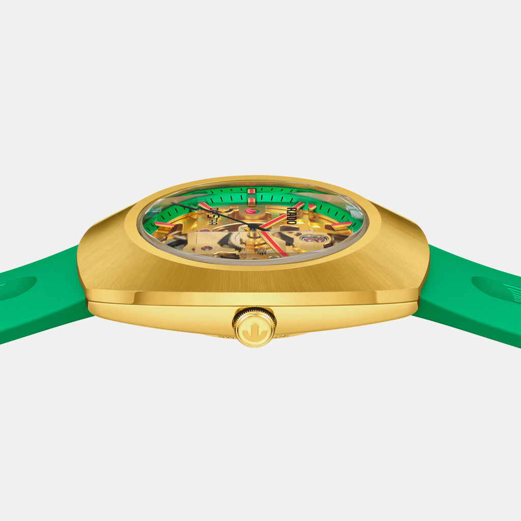 Diastar Original Skeleton Limited Edition Men Automatic Gold Dial Analog Rubber Watch R12166309