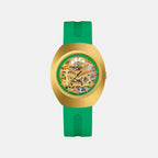 Diastar Original Skeleton Limited Edition Men Automatic Gold Dial Analog Rubber Watch R12166309