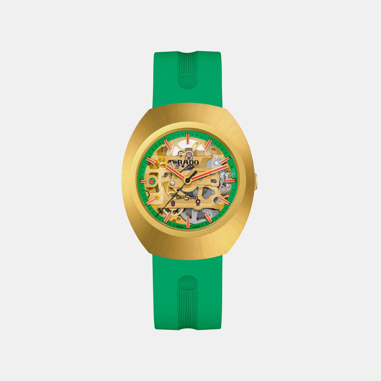 Diastar Original Skeleton Limited Edition Men Automatic Gold Dial Analog Rubber Watch R12166309