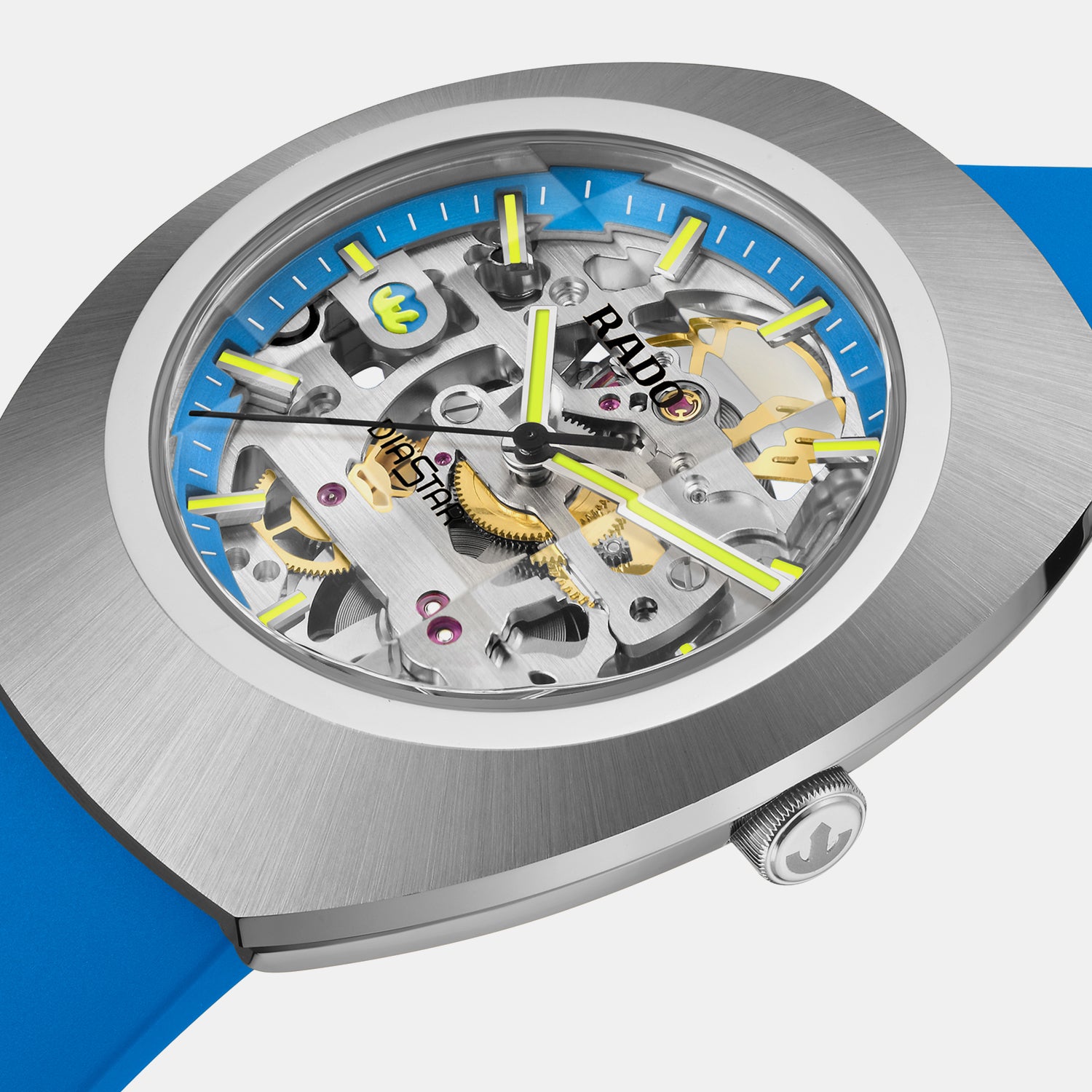 Diastar Original Skeleton Limited Edition Men Automatic Blue Dial Analog Rubber Watch R12169209