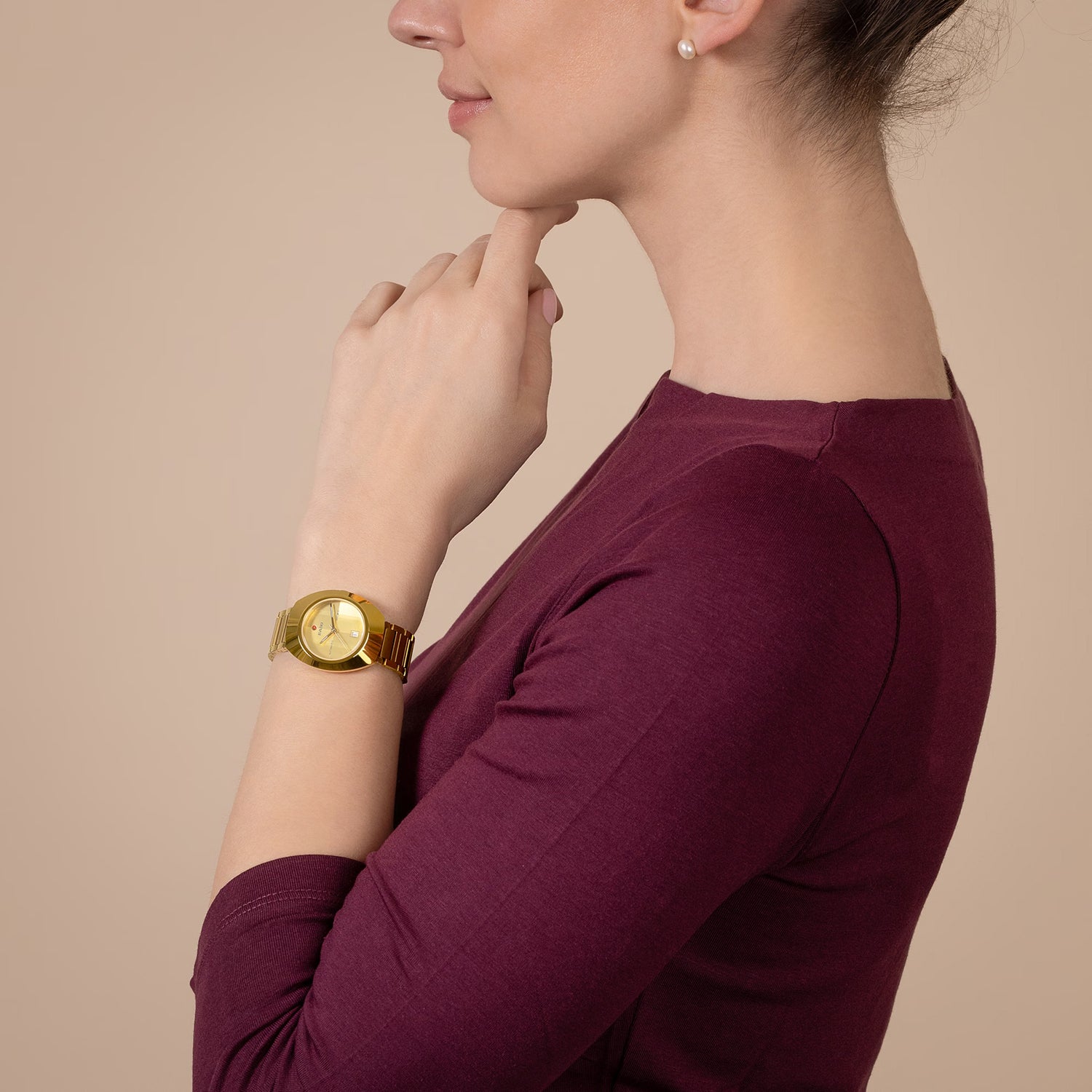 Diastar Original Women Automatic Yellow Dial Analog Stainless Steel Watch R12171253