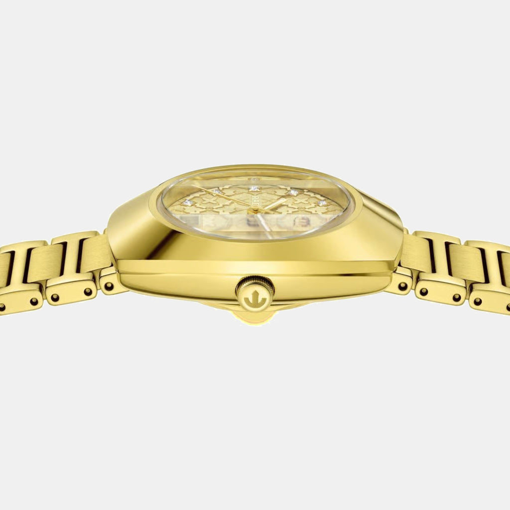 Diastar Original Women Automatic Gold Dial Analog Stainless Steel Watch R12171263