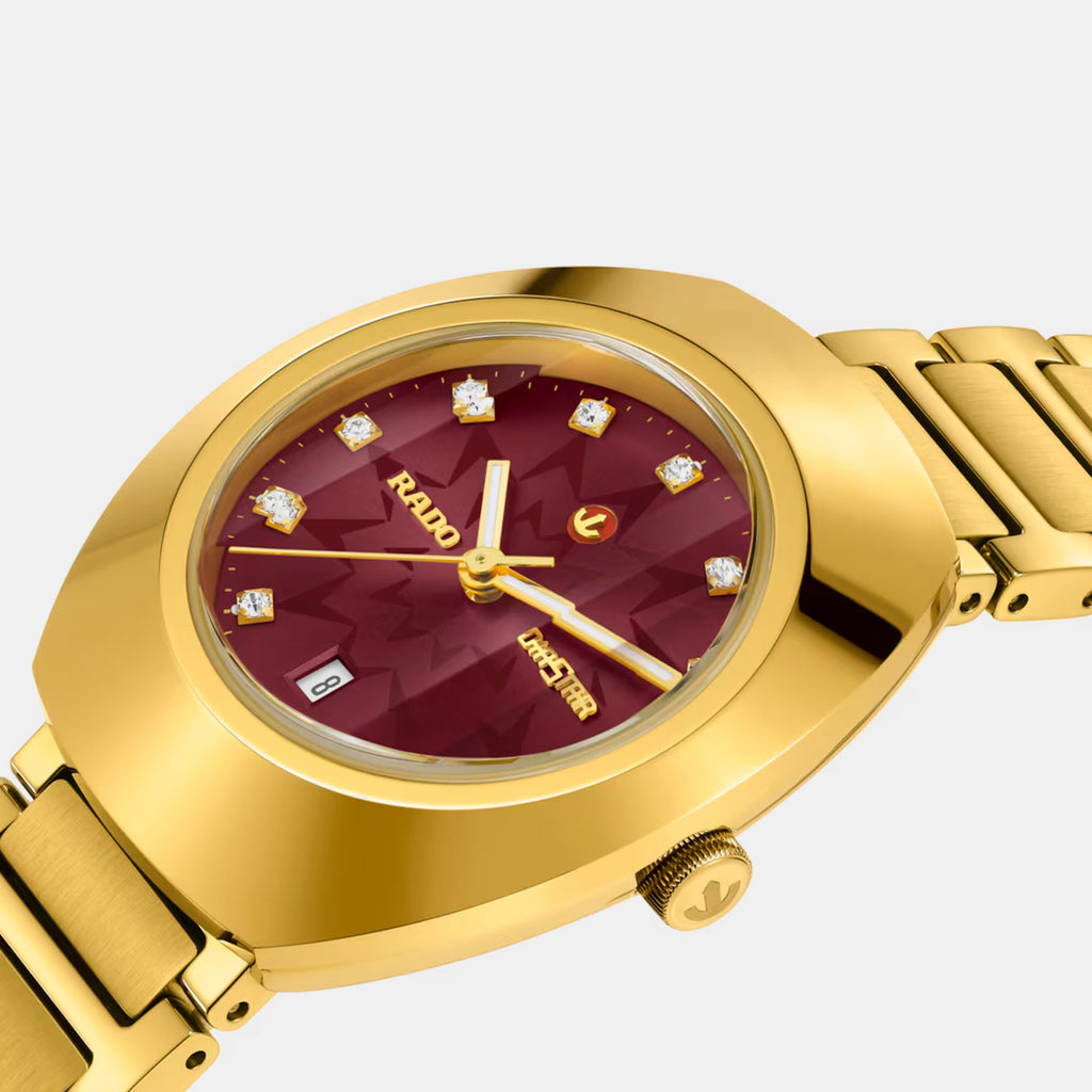 Diastar Men Automatic Red Dial Analog Stainless Steel Watch R12171573