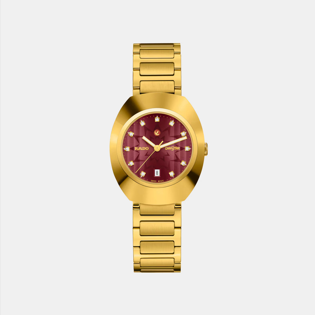 Diastar Men Automatic Red Dial Analog Stainless Steel Watch R12171573