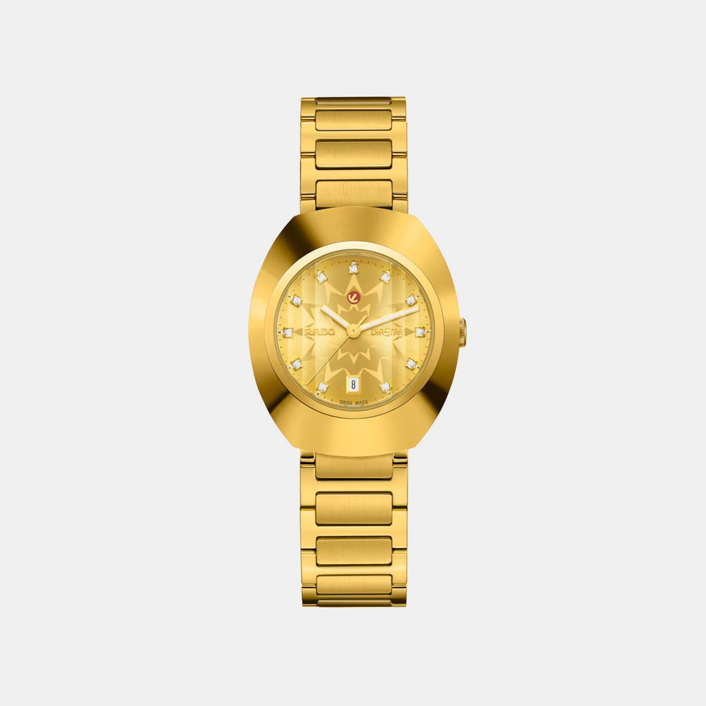 Diastar Women Automatic Gold Dial Analog Stainless Steel Watch R12171663