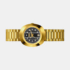 DiaStar Original Women Quartz Black Dial Analog Stainless Steel Watch R12306313