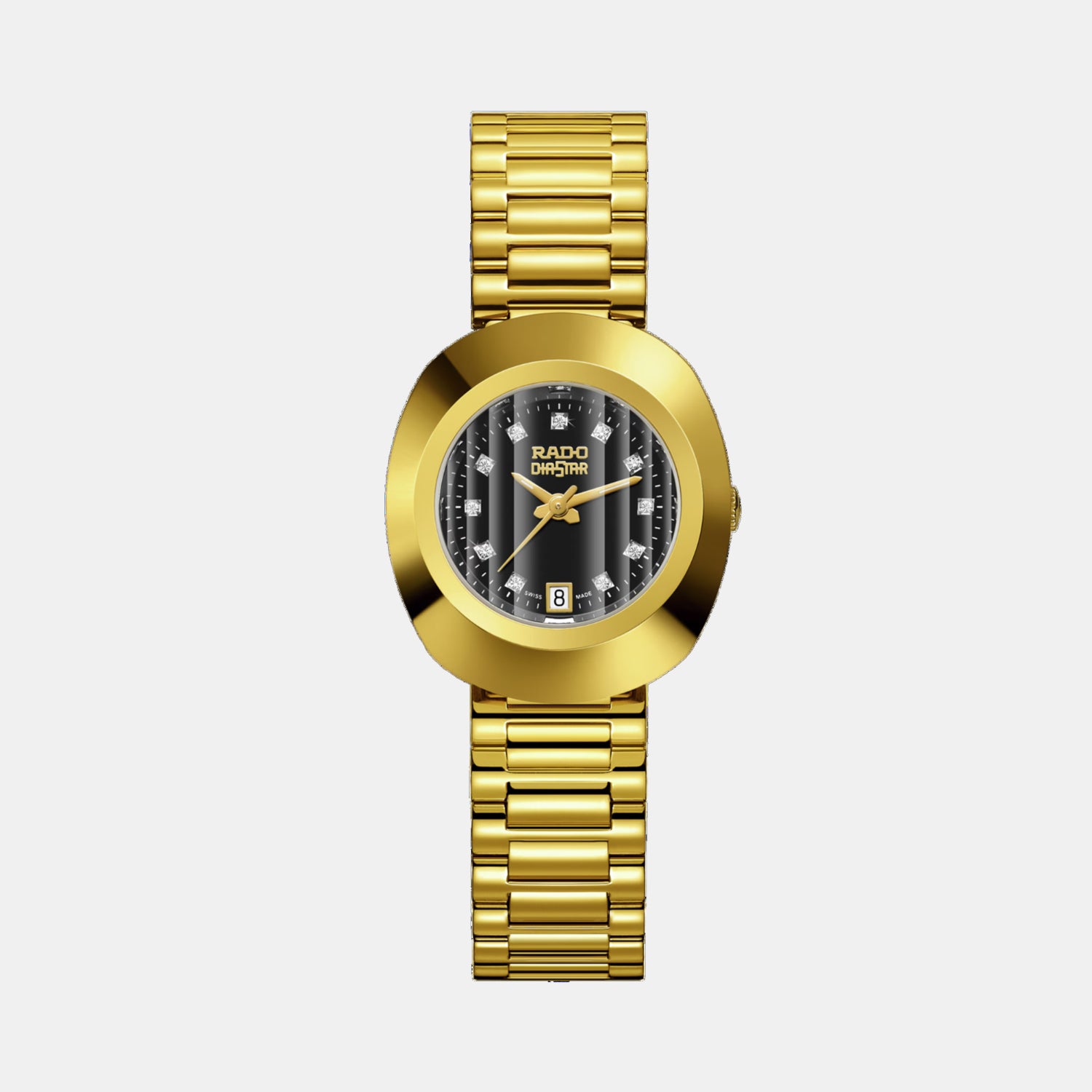 DiaStar Original Women Quartz Black Dial Analog Stainless Steel Watch R12306313