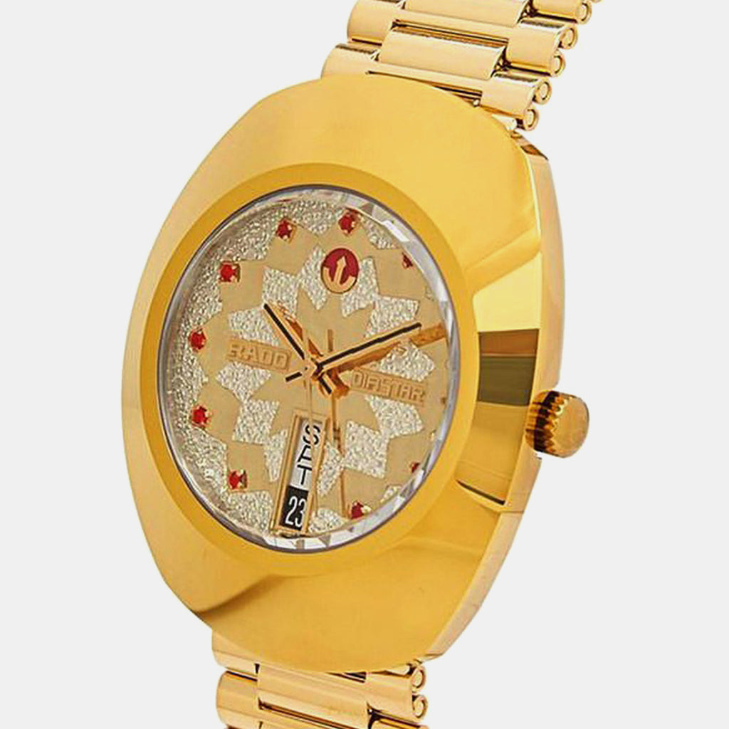 Diastar Men Automatic Gold Dial Analog Stainless Steel Watch R12413073