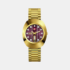 Diastar Men Automatic Purple Dial Analog Stainless Steel Watch R12413573