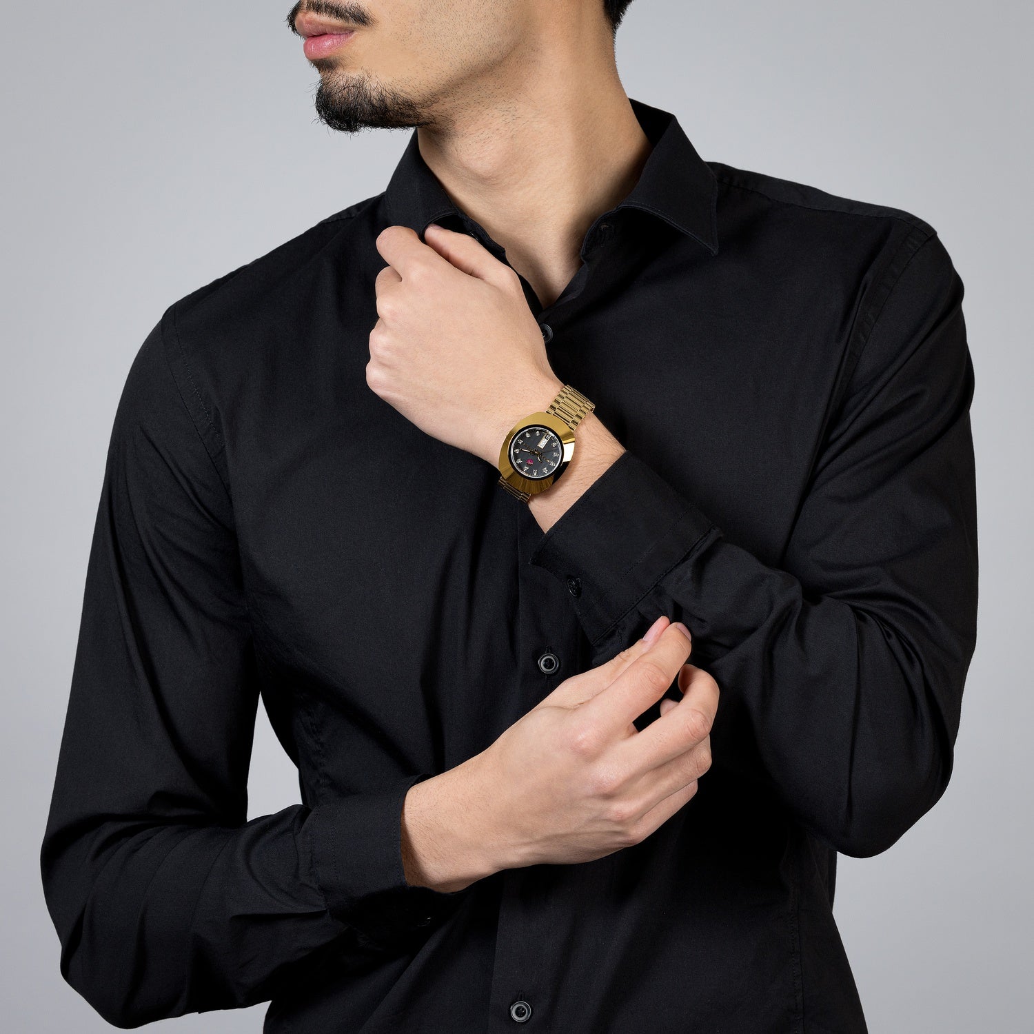 Diastar Men Automatic Black Dial Analog Stainless Steel Watch R12413613