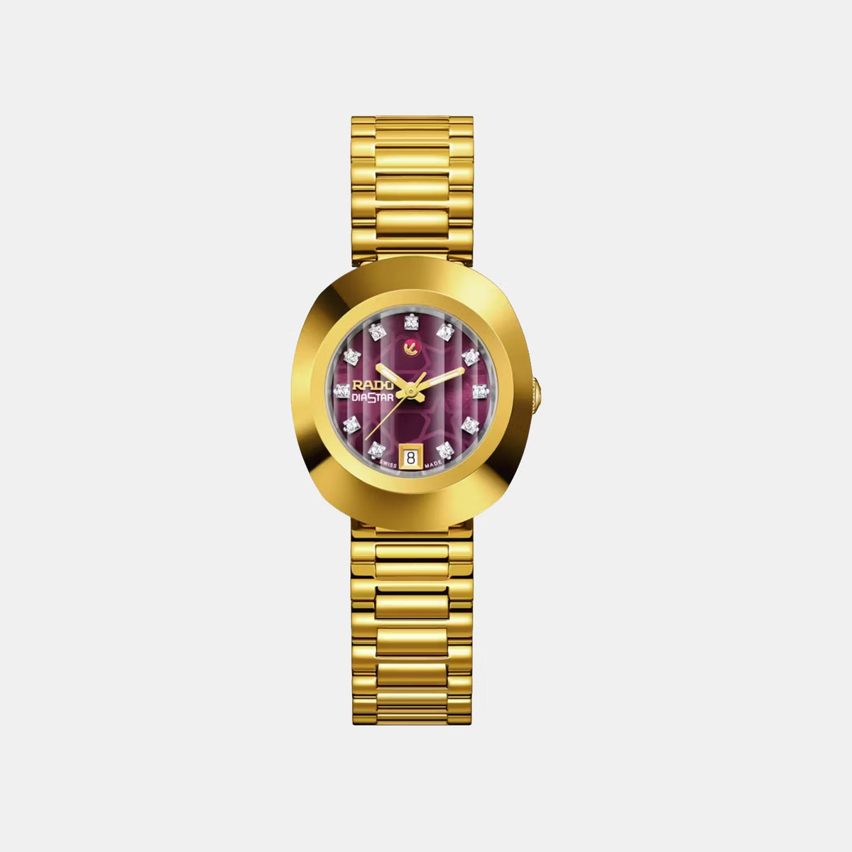 Diastar Women Automatic Purple Dial Analog Stainless Steel Watch R12416573