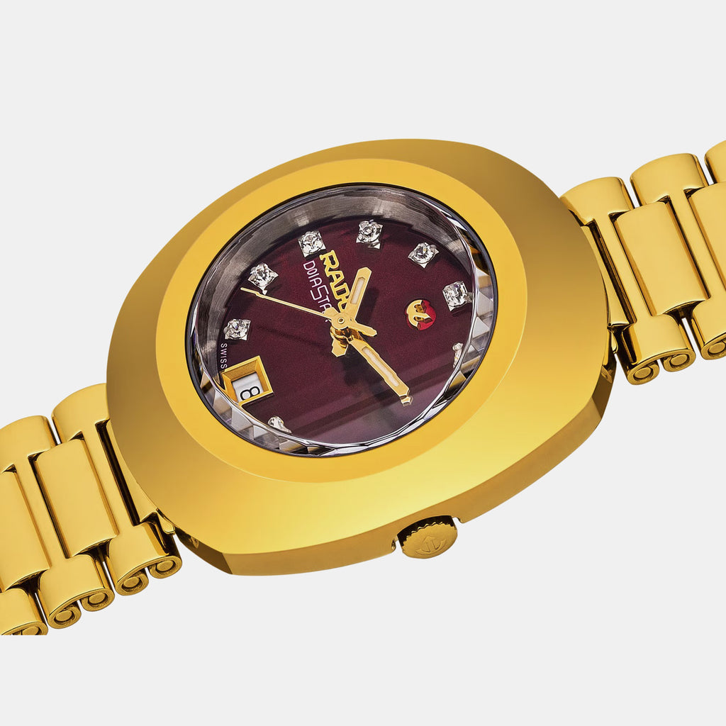 DiaStar Original Women Automatic Purple Dial Analog Stainless Steel Watch R12416573