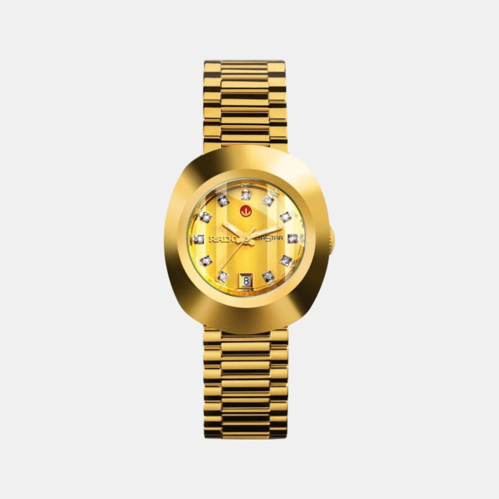 Diastar Women Automatic Gold Dial Analog Stainless Steel Watch R12416633