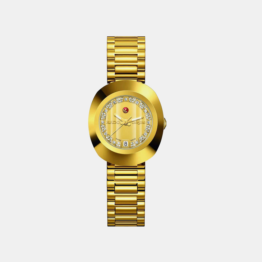 Diastar Women Automatic Gold Dial Analog Stainless Steel Watch R12416673