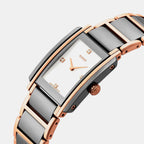 Integral Diamonds Women Quartz White Dial Analog Stainless Steel Watch R20141712