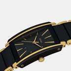 Men Quartz Black Dial Analog Stainless Steel Watch R20204162